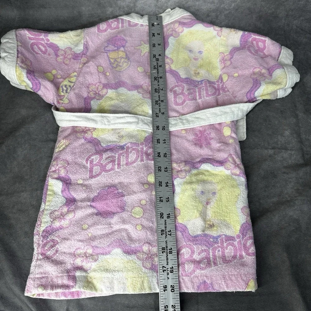 Vintage 1997 Barbie Robe Girls‎ Sz Small 4-5 Toddler Cotton